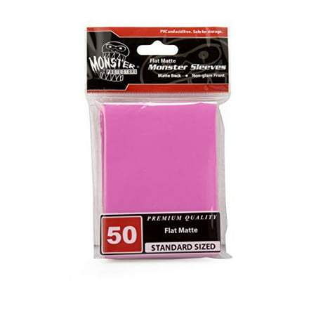 Sleeves - Monster Protector Sleeves - Standard MTG Size Flat Matte - PINK (Fits Magic and Standard Sized Gaming