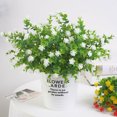 thumbnail image 4 of Ramo de flores de plástico oficina en casa decoración floral artificial boda fiesta jardín flor falsa, blanco 4 Piezas seitruly  HA6556-01B×4, 4 of 6
