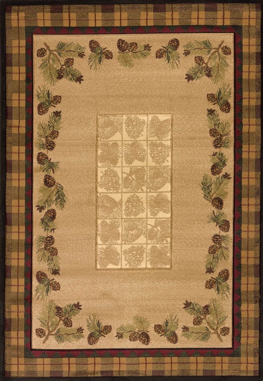 United Weavers Contours Lodge Area Rug 51127659 Winter Pines Toffee
