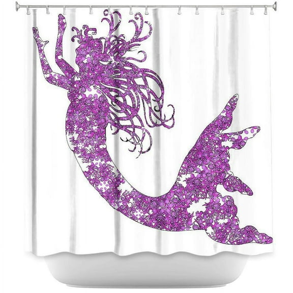 Shower Curtains - DiaNoche Designs - Mermaid Purple