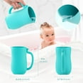 thumbnail image 3 of Baby Bath Rinse Cup Rinsing Hair Water Pourer, Baby Bath Pitcher Hair Washing Control The Flow Rinser Cup（turquoise）, 3 of 5