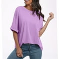 thumbnail image 6 of Womens Summer Tops Cotton Red Shirts for Women Trendy Crew Neck Tops Grey Clearance Deals, 6 of 6