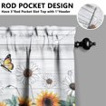 thumbnail image 5 of Sunflowers on the Grey Wooden Board 3-Piece Kitchen Curtains Set Kitchen Curtains Sets with Valance for Windows Rod Pocket Machine Washable Kitchen Decor Decorations (54"x18"+2x27.5"x24"), 5 of 6