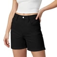 thumbnail image 2 of jjayotai Bermuda Shorts for Women Low Waisted Stretchy Shorts Straight Leg Loose Fitted Shorts Summer Casual Shorts with Pockets, 2 of 6