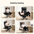 thumbnail image 5 of Patbrela Big and Tall Office Chair, PU Leather Swivel Desk Chair Ergonomic Computer Chairs with Adjustable Armrests, Black, 5 of 10