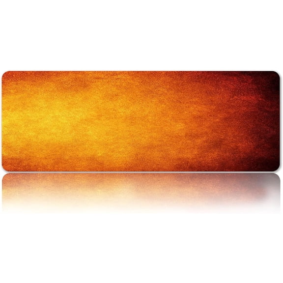 Large Gaming Mouse Pad - Abstract Vintage Orange Large Office Decor Desk Mat, Non-Slip Rubber Desk Pad, Laptop Computer Mouse Pad, Waterproof Solid Mouse Mat for Home, 31.5'''' x 11.8'''' BDMYSE1