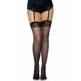 thumbnail image 3 of Leg Avenue Women’s Sheer Thigh Highs with Lace Top, Black, One Size, 3 of 4