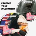 thumbnail image 4 of Naloa American Astronaut Runs Forward 2Pcs Anti-Kick Back Seat Cover Kick Mat, Car Seat Protector with 3 Storage Pockets, 4 of 8
