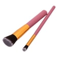 thumbnail image 2 of Kit de pinceles de maquillaje perfecl 2pcs funciones profesion Polvo Base Rubor Corrector oro, 2 of 6