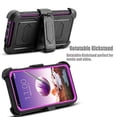 thumbnail image 4 of Mignova LG Stylo 4 case, heavy-duty shock-proof body protection rugged hybrid case with swivel belt clip and bracket for LG Stylo 4 case 2018 (Purple), 4 of 8