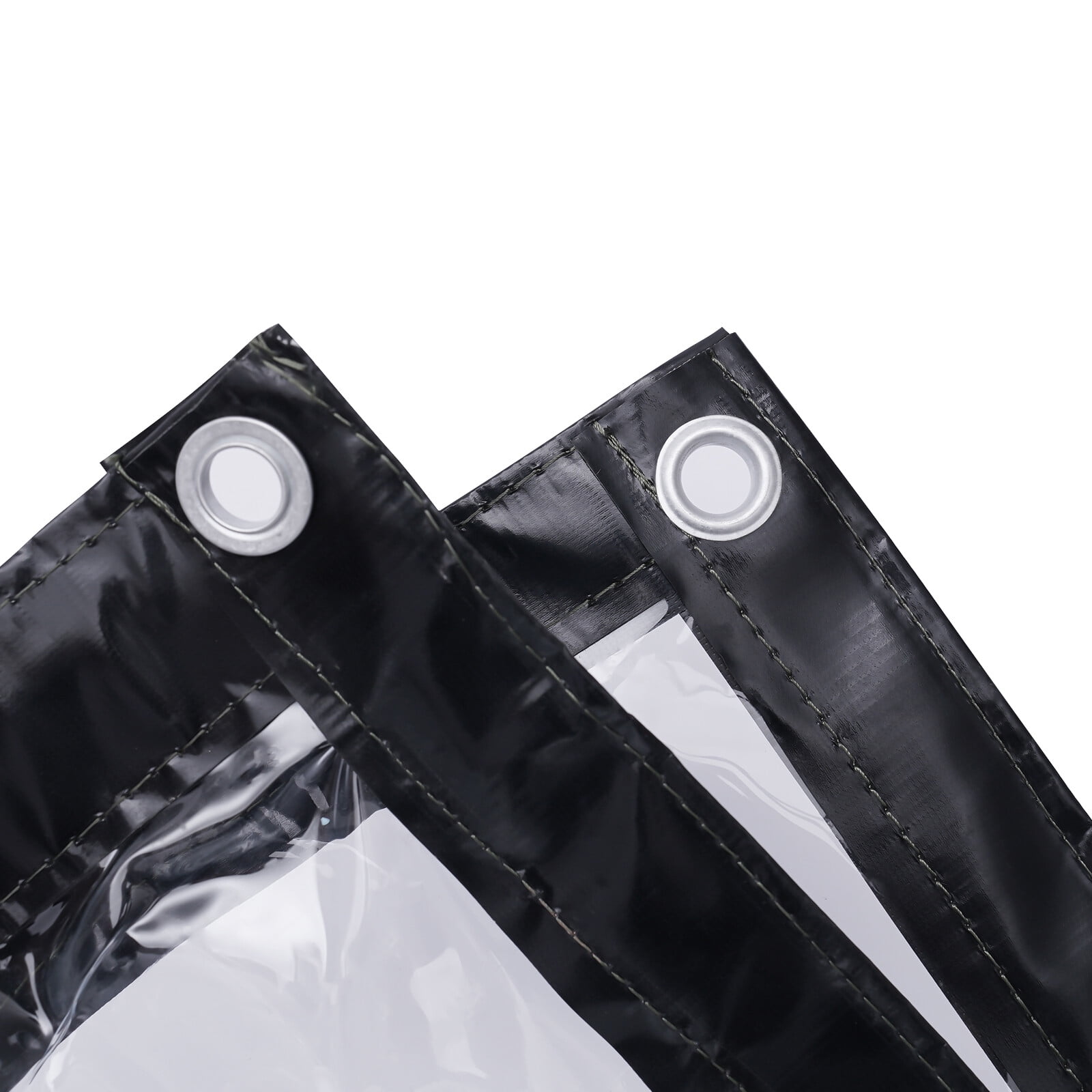 8*20FT Outdoor Waterproof Heavy Duty Commercial PVC Vinyl Clear Curtain Walls for Porch Screens, Deck Covers, Patio Enclosures