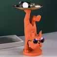 thumbnail image 1 of Decoración Figurita de resina de Bulldog Francés, bandeja de almacenamiento de llaves para joyería, decoración de mesa (naranja) Tmvgtek Original, 1 of 8