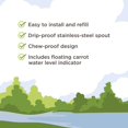 thumbnail image 4 of Living World Splash Leak-Proof Glass Water Bottle for Small Animals, Medium, 355 ml (12 fl oz), 4 of 4