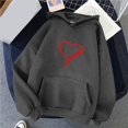 thumbnail image 2 of WZXFASHION Chandail à Capuchon pour Femmes à Couleur Unie à Manches Longues Imprimé Cœur Liquidation Col Roulé, 2 of 4