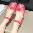 thumbnail image 5 of Xfvqtps Kids Girls Jelly Sandals Closed Toe Princess Light up Flat Summer Beach Waterproof Fisherman Gladiator Sandals, 5 of 9