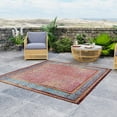 thumbnail image 3 of Unique Loom Outdoor Traditional Collection Area Rug - Fortitude (7' 10" Square Vintage Salmon Coral/Beige), 3 of 9