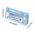 thumbnail image 3 of SLYNSHome Clear Pencil Case,PVC Pencil Pouch Plastic Transparent Pen Bag Stationery Make up Organizer with Zipper Office Travel Supplies for Men Women - Blue, 3 of 7