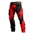 thumbnail image 5 of CONZONE Mens Cargo Pants Casual Graphic Y2K Wide Leg Cargo Pants for Men Lightweight Relaxed Fit Outdoor Workout Trousers With Pockets, 5 of 6