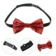 thumbnail image 4 of BRIGHTFUFU 2 pajaritas ajustables con purpurina, pajaritas brillantes para hombre, pajarita de lentejuelas preatada para fiesta de boda, color rojo, 4 of 7