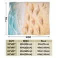 thumbnail image 5 of Coastal Seashell Beach Blanket Summer Ocean Throw Beach House Decor Starfish Sand Art Soft Cozy Fleece Gift for Adults 50x40, 5 of 6