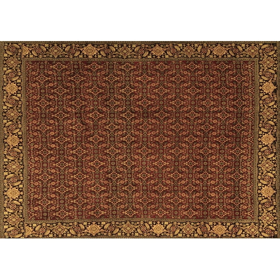 Ahgly Company Indoor Rectangle Persian Brown Traditional Area Rugs, 2' x 5'