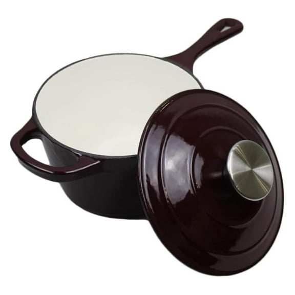 Cast Iron Enameled Pan Sauce 1.75 Qt., Merlot