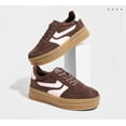 thumbnail image 5 of LUCKY STEP Classic Platform Sneakers Fashion Retro Casual Shoes,Brown/Pink,Womens, 5 of 6