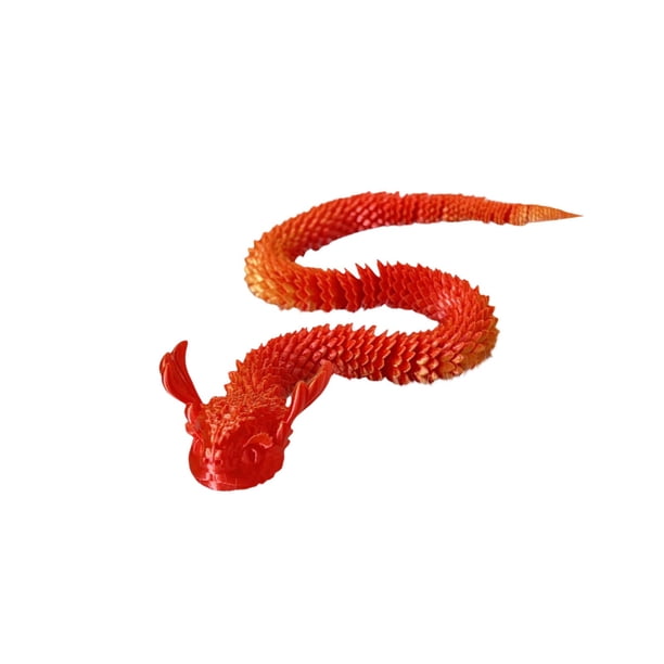 Regalo para el Hogar,Modelo de Mano Móvil de Múltiples Articulaciones de la Serpiente Impresa,Decoración de Escritorio Flexible de 65 cm Y Juguete para Niños,Serpiente de Alivio Del Estrés Fidget,,