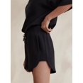 thumbnail image 3 of Women Two Piece Outfits Tracksuit Half Zip Lapel Cap Sleeve Sweatshirt High Waist Drawstring Shorts Set Sweatsuit, 3 of 6