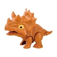 thumbnail image 4 of Muerde el Dinosaurio Juguete Figura de acción Novedad Teatro creativo Marioneta Muñeca Animal Marioneta de mano para niños Juguetes de baño Niños Triceratops marrones, 4 of 8