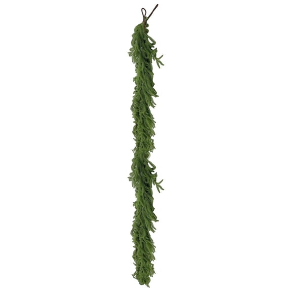 9-Foot Simulated Norfolk Artificial Rattan Garland Long Green Plant Decoration For Holiday Window Mantels Indoor And Outdoor