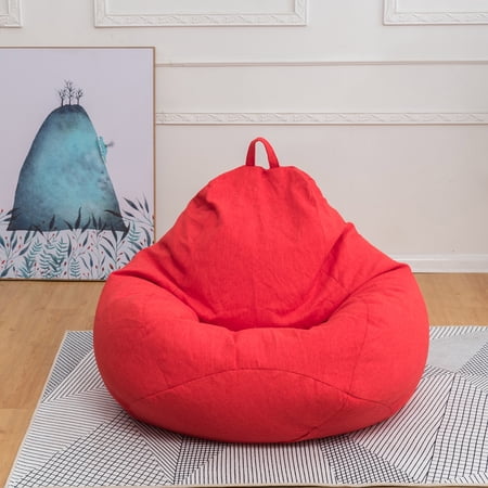 Bean Bag Chair Cover Only (No Filler) - Large Washable Memory Foam Furniture Bean Bag Sofa Cover for Adults Kids Teens (35.4 - 43.3in)