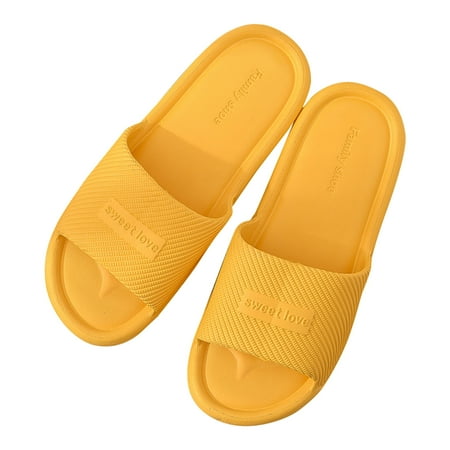 

ZTTD Couples Home Bathroom Non-slip Soft To Wear Slippers Flip Flops The Flat Shoes Women s Slipper A