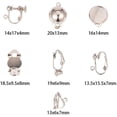 thumbnail image 2 of 28pcs 7 Style Nickel Free Clip-on Earring Findings Non Pierced Earring Converter Screw Back Ear Wire Pad Base Flat Back Round Tray Blank Components, 2 of 7