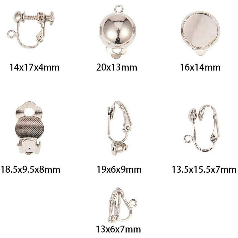 Clip on Earring Converter, Silver Screw Backs, Clip on Earring Backs, Non  Pierced Ears, Clip on Findings, Jewellery Making, 15 X 17 Mm 
