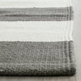 thumbnail image 3 of SAFAVIEH Montauk Saranna Striped Cotton Runner Rug, Grey/Ivory, 2'3" x 13', 3 of 5