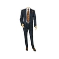 thumbnail image 3 of Men TALLIA Suit Wool Blend English Plaid Classic 2Button VDVA2SVX0013 Blue Brown, 3 of 10