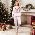 thumbnail image 2 of Evdexr Christmas Family Pajamas Matching Sets Crew Neck Long Sleeve Shirt and Pants Sets 2026 Novelty Funny Printed Sleepwear Breathable Lightweight Casual Pjs Set M, 2 of 5