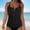 SwimwearA423-Black, variant on LEKWK Tankini Swimsuits for Women 2 Piece V Notch Neck Ruched Top Tummy Control Bottoms Modest Bathing Suits Summer Beach Pool Party Holiday Swimwear