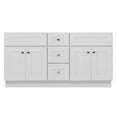 thumbnail image 6 of Brookings 60 Inch Bathroom Vanity, Shaker, Solid Wood, Fully Assembled, Sherwin Williams® White – Design House, 215012, 6 of 9