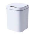 thumbnail image 1 of Yuarrent El plástico dice adiós a las manos desordenadas. Cubo de basura automático inteligente con sensor de gestos. Suministros de limpieza para el hogar Modo dual blanco 14L, 1 of 6