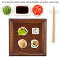 thumbnail image 2 of Bandeja de Madera para Servir Aperitivos, 1 Plato Cuadrado de Madera para Sushi, Aperitivos, Bandeja para Pasteles Secos, Plato de Postre para vajilla casera(16.5 * 16.5 * 2cm), 2 of 11