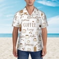 thumbnail image 2 of Balery Coffee Camisas hawaianas de manga corta para hombre, camisas playeras de corte holgado, camisas de vacaciones con botones,XX-Large, 2 of 7