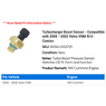 thumbnail image 2 of Turbocharger Boost Sensor - Compatible with 2000 - 2002 Volvo VNM N14 Cumins 2001, 2 of 3