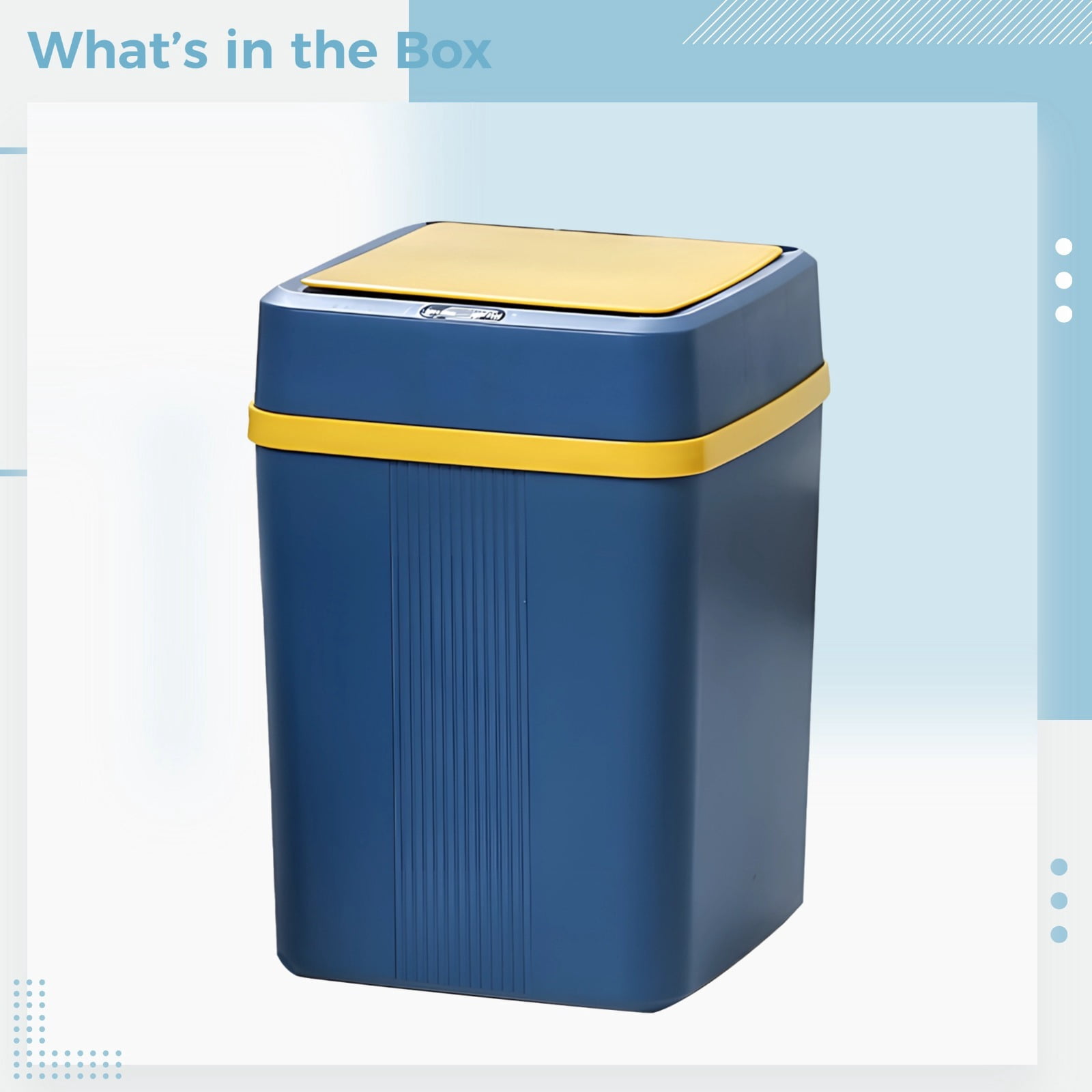 Automatic Trash Can, Touchless Trash Can with Automatic Flip Lid for Small Spaces, Rechargeable Battery, Trash Can for Bathroom Office Dorm, 12 x 8.5 x 7.9 in