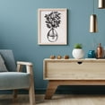 thumbnail image 4 of American Art Decor Branch Leaves in a Vase Printed Glass Wall Art, Natural/Black - 12" x 15", 4 of 6