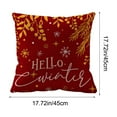 thumbnail image 3 of Christmas Pillow Cover 18x18in – Washable Linen Cushion Cover for Sofa or Bed, Polyester Throw Pillow Case for Holiday Home Decoration, 3 of 5
