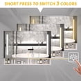 thumbnail image 3 of Wohh Medicine Cabinet Mirror with Anti-Fog, 39" Aluminum Bathroom Storage Cabinet LED , 3-Door Mirrored Cabinet with Adjustable Brightness, Multi-Level Storage Compartments, 3 of 9