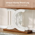 thumbnail image 5 of Tribesigns 55" Farmhouse Console Table - Vintage Sofa Entryway Table with Geometric Base, Brown & White, 5 of 7