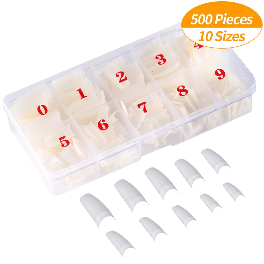 Manicure Tools 500 Pcs Plastics Nail Fake Nails French Nail Art Nail